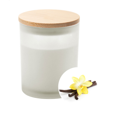 Daizu XL növényi alapú illatgyertya homokfúvott üvegtartóban