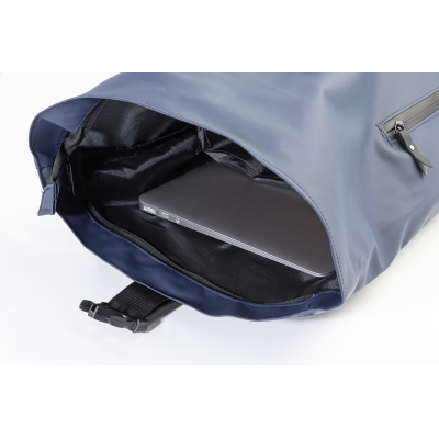 Cubitt RPET vízálló műbőr hátizsák  laptop (15") rekesszel, fényvisszaverő csíkkal