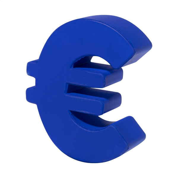 Euró jel alakú stresszlabda PU habból.