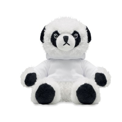 Logózható plüss panda kapucnis pulóverrel | Reklámajándék