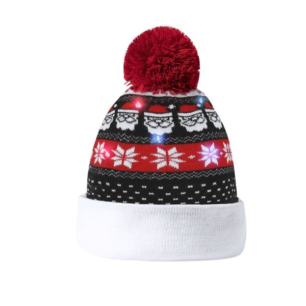 LED-es karácsonyi sapka pomponnal
