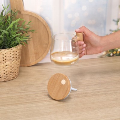 Üveg keverőbögre 400 ml – emblémázható céges ajándék