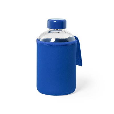 Üveg kulacs védőtokkal 600 ml – emblémázható reklámajándék