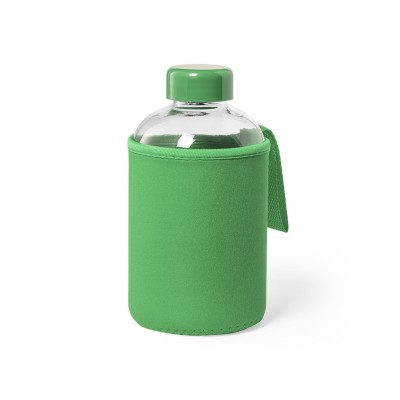Üveg kulacs védőtokkal 600 ml – emblémázható reklámajándék
