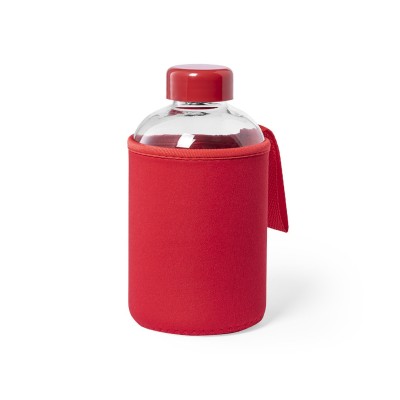 Üveg kulacs védőtokkal 600 ml – emblémázható reklámajándék