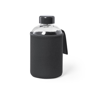 Üveg kulacs védőtokkal 600 ml – emblémázható reklámajándék