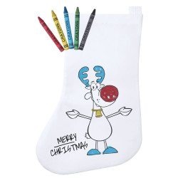 "Plicom" színezhető karácsonyi zokni, fehér