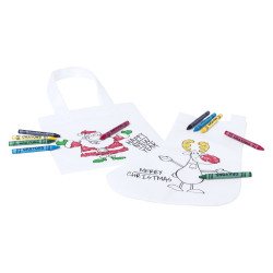 "Plicom" színezhető karácsonyi zokni, fehér